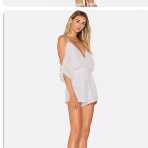 Lovers + Friends Malia White Eyelet Romper